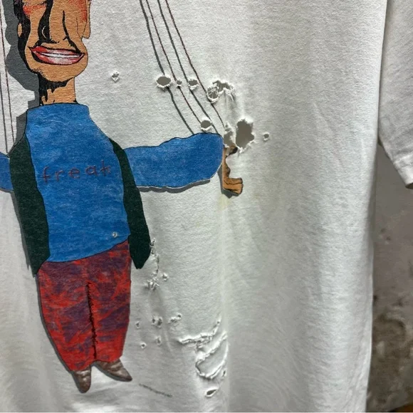 Pearl Jam White Freak Puppet Vintage Tour Double Sided Concert T-Shirt Large L - Picture 6 of 7
